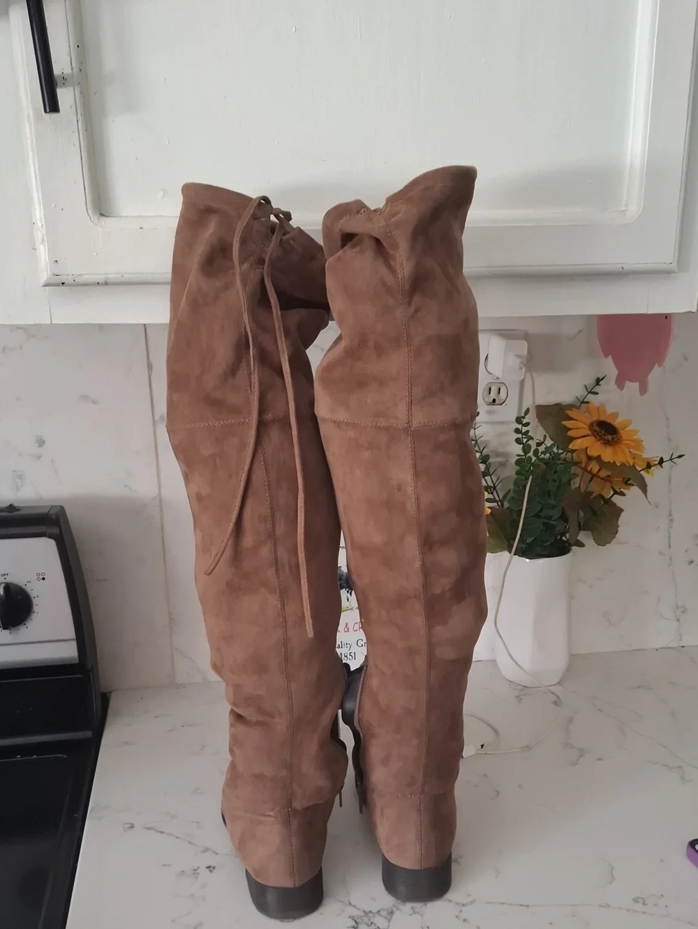 A New Day Women's Over-the-Knee Suede Boots - Brown